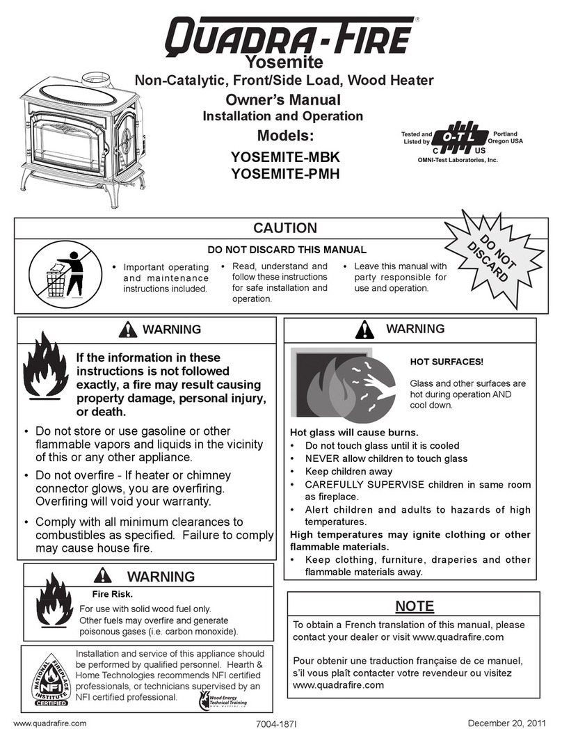 Quadra-Fire YOSEMITE-MBK owner's manual Quadra-Fire YOSEMITE-MBK owner's manual