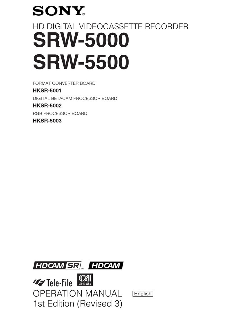 Sony SRW-5000 Operation manual