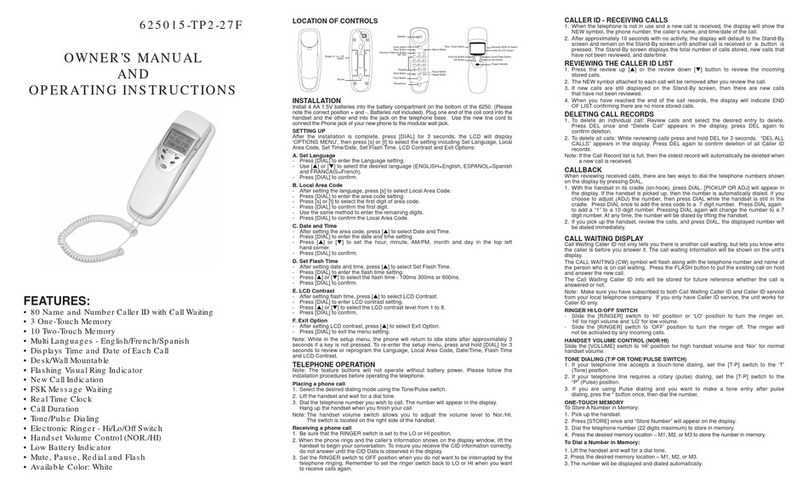Cortelco 625015-TP2-27F Manual