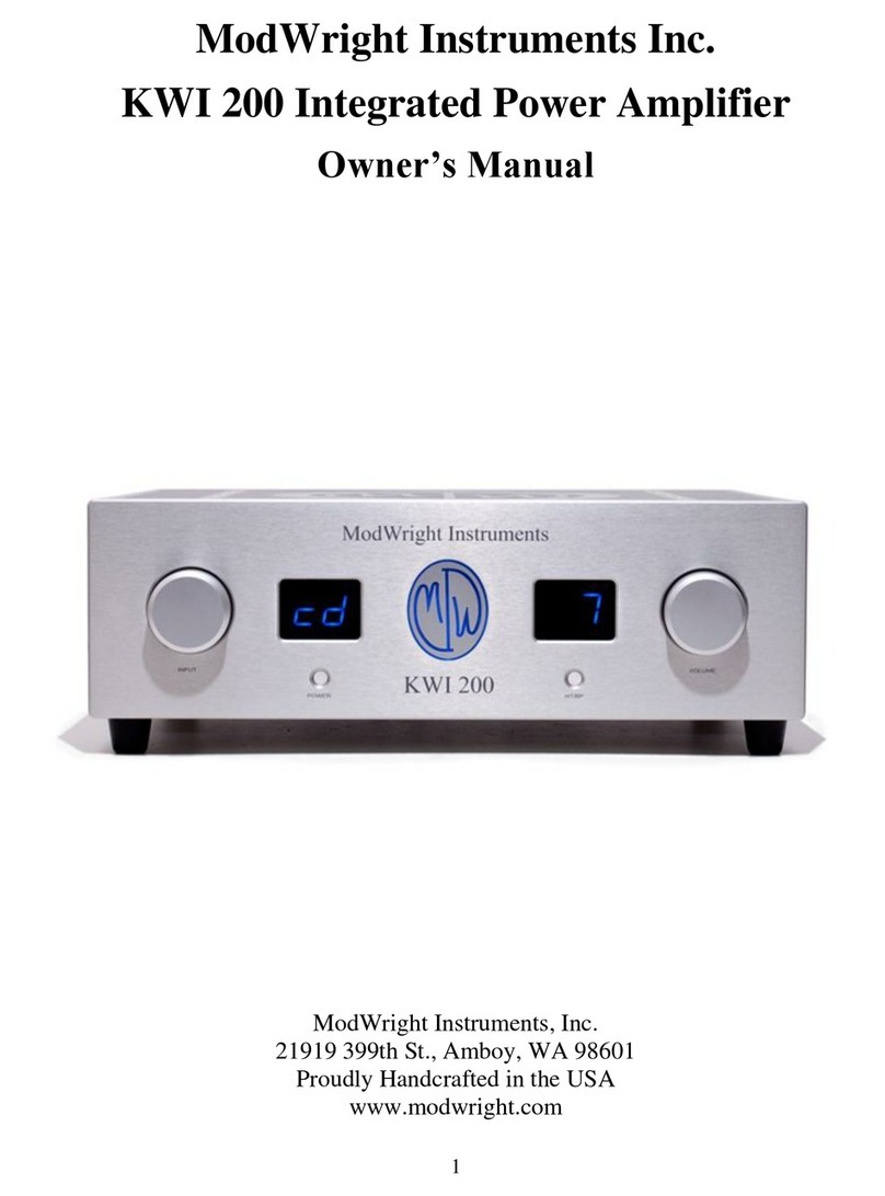 ModWright Instruments KWI 200 User manual