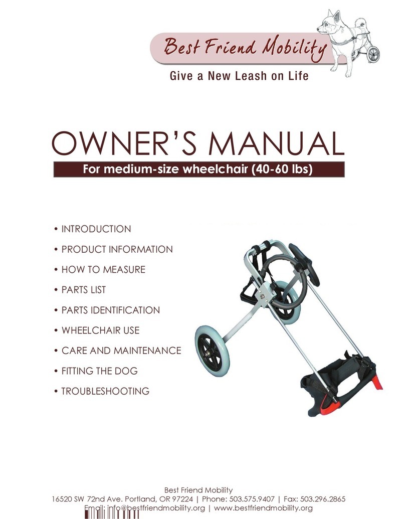 Best Friend Mobility medium-size wheelchair owner's manual