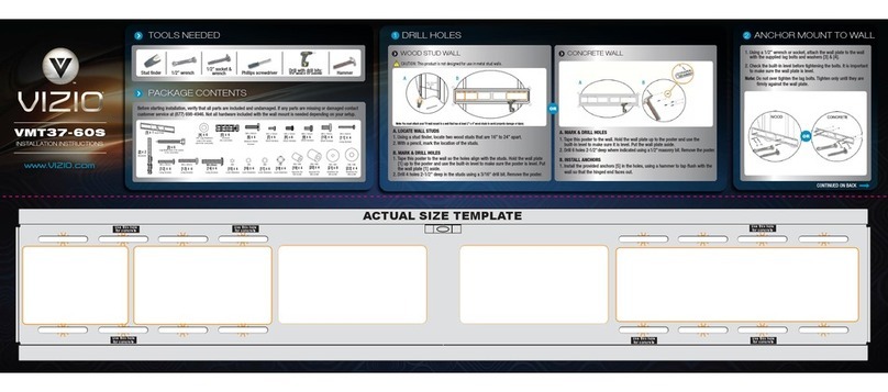 Vizio VMT37-60S installation instructions