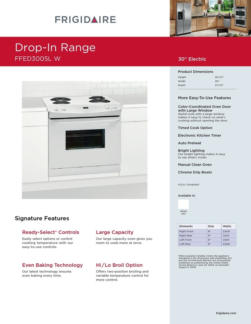 Frigidaire FFED3005L User manual