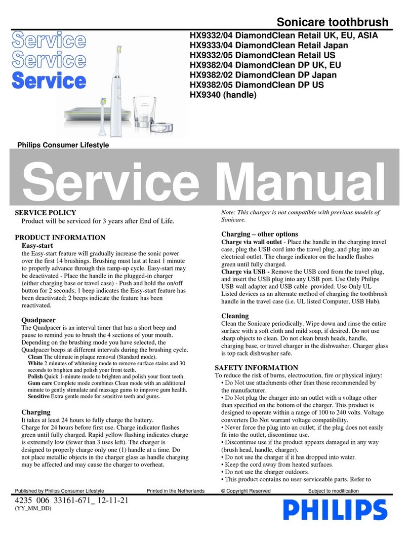 Philips DiamondClean Sonicare HX9332 User manual Philips DiamondClean Sonicare HX9332 User manual