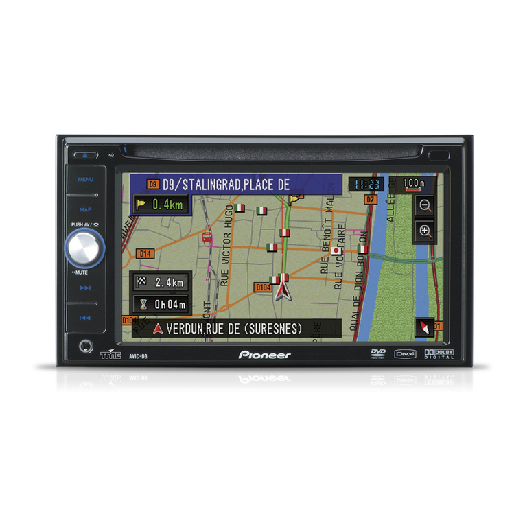 Pioneer AVIC-D3 - Navigation System With DVD Player User manual
