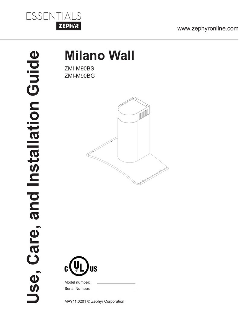 Zephyr Milano Wall ZMI-M90BS Installation guide