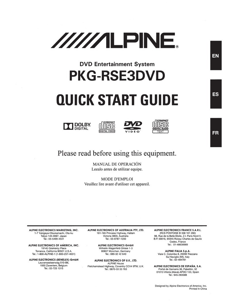 Alpine PKG-RSE3DVD User manual
