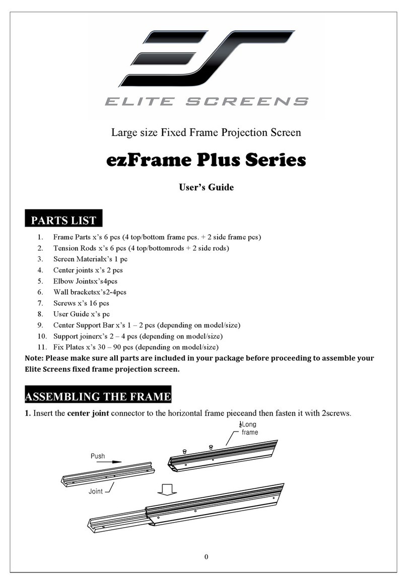Elite Screens ezFrame Plus Series user guide