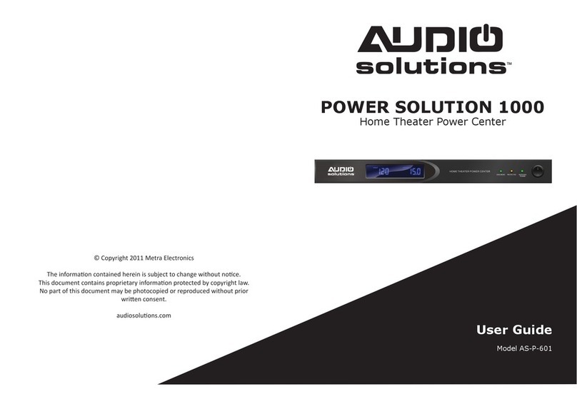 Audio Solutions AS-P-601 User manual