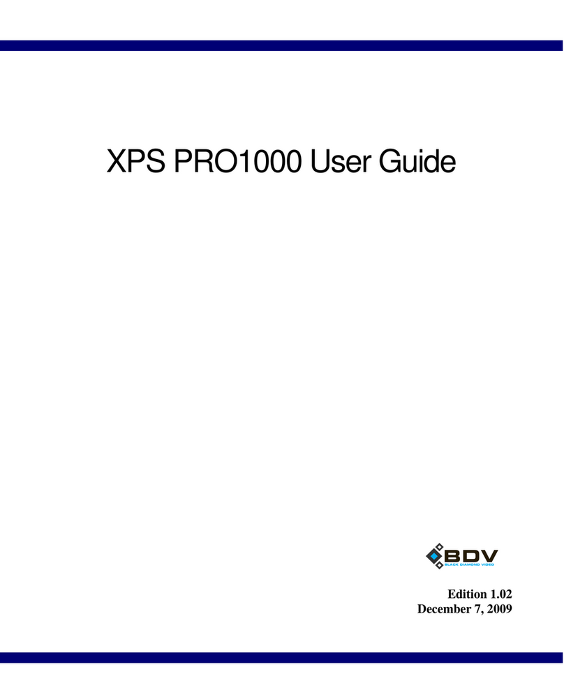 Black Diamond Video XPS PRO1000 user guide