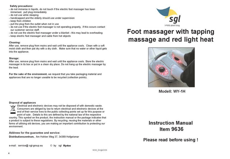 SGL WY-1H instruction manual