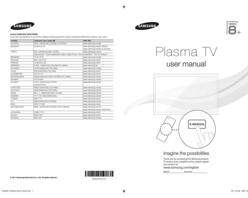 Samsung PS51D8005 User manual Samsung PS51D8005 User manual