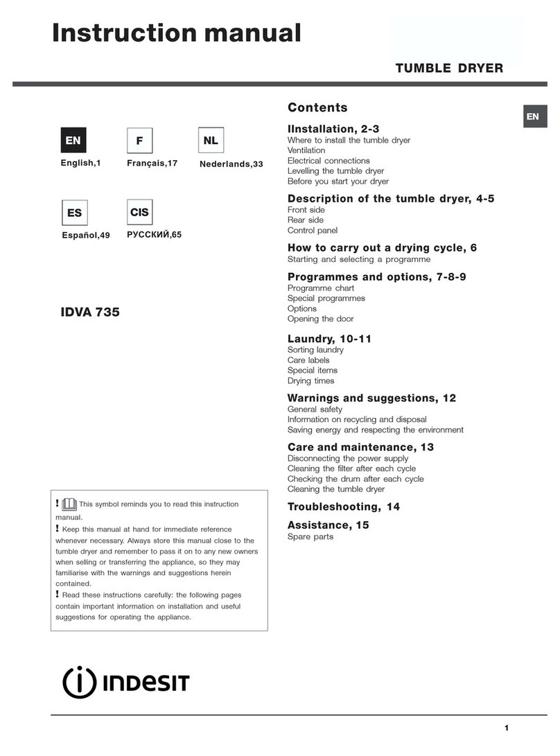 Indesit IDVA 735 instruction manual