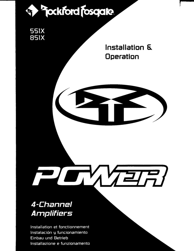 Rockford Fosgate Punch 551X Installation & operation