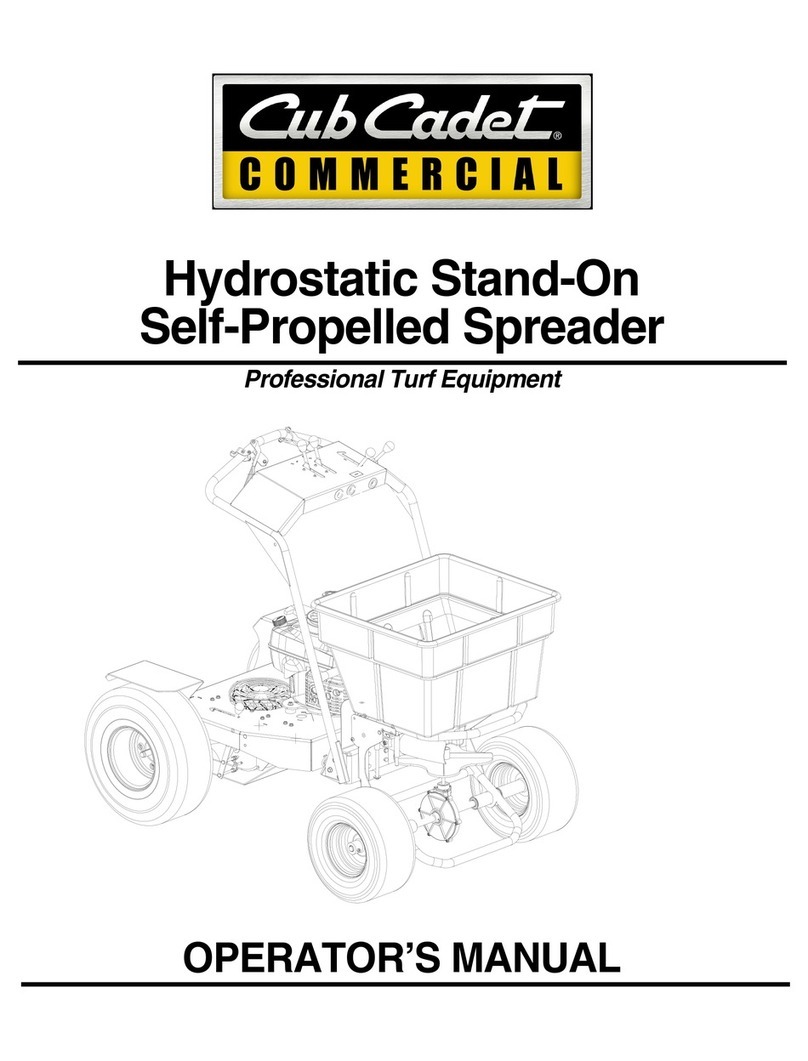 Cub Cadet Hydrostatic Stand-On Self-Propelled Spreader Operator's manual Cub Cadet Hydrostatic Stand-On Self-Propelled Spreader Operator's manual