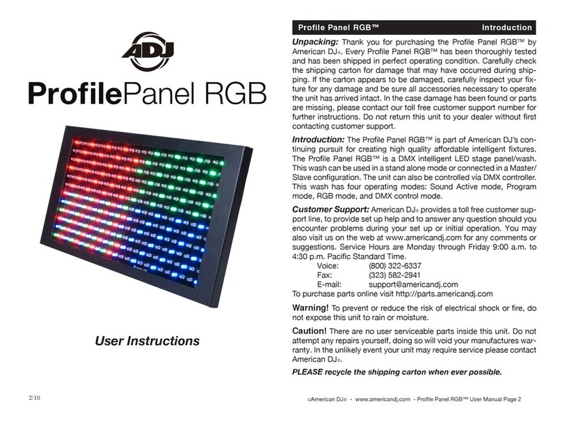 ADJ ProfilePanel RGB User manual