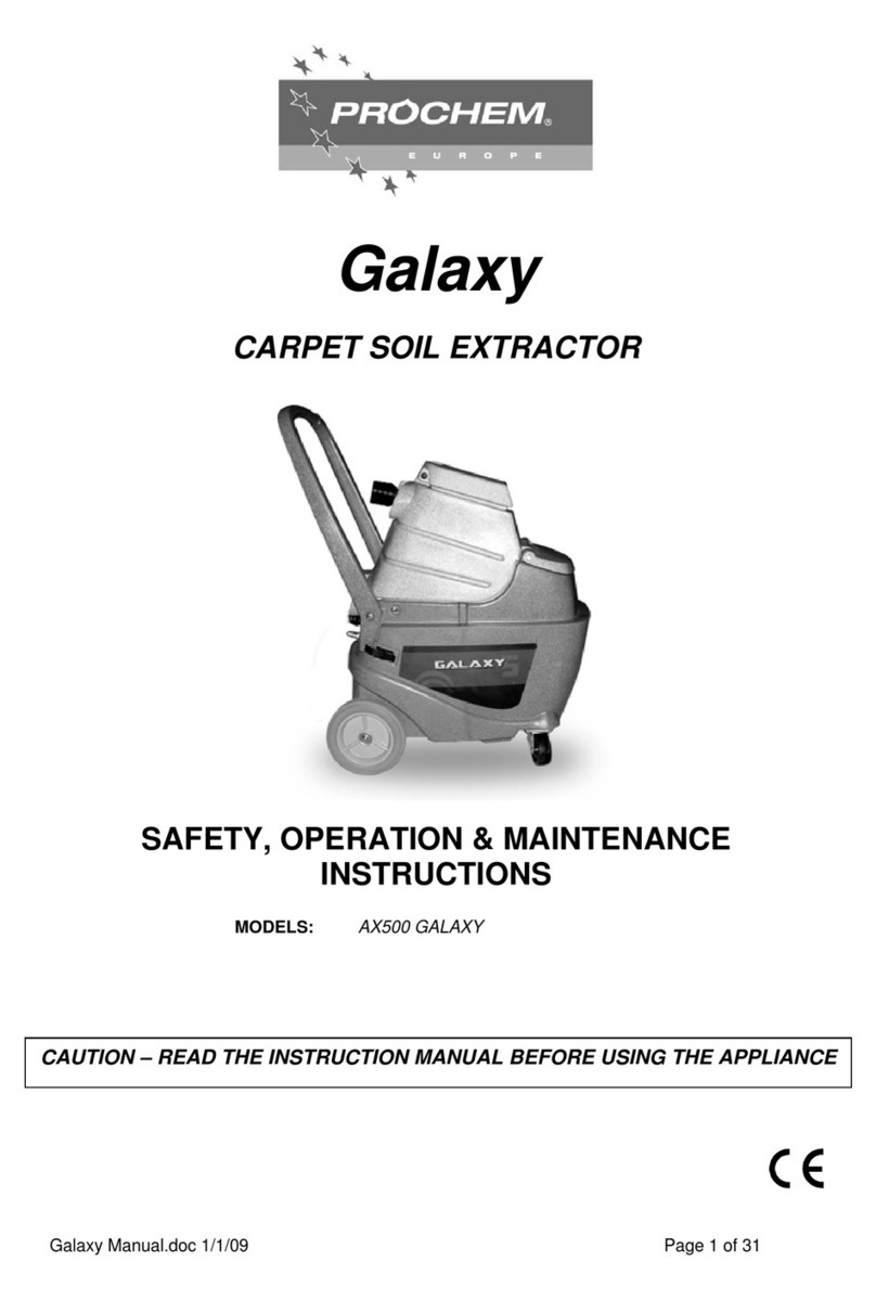 Prochem AX500 Galaxy Operating & maintenance instructions Prochem AX500 Galaxy Operating & maintenance instructions