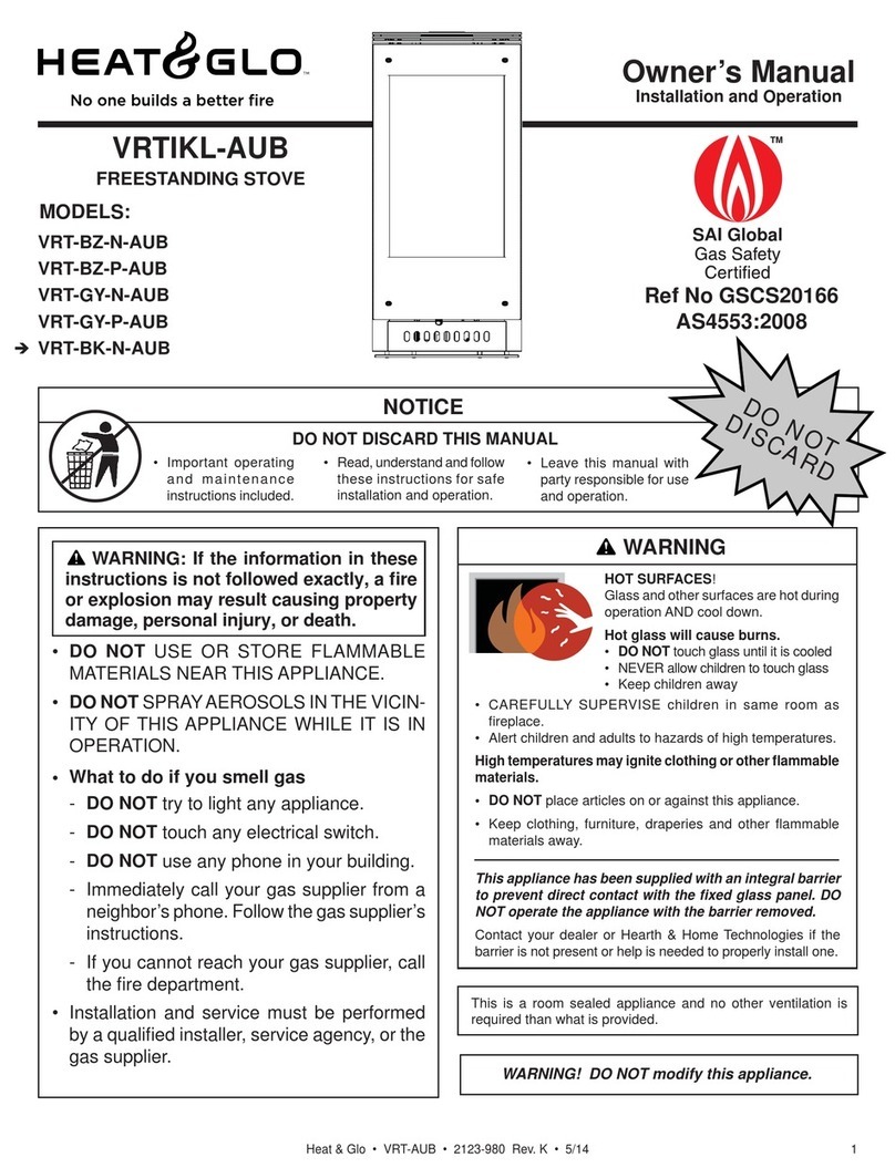 Heat & Glo VRT-BZ-N-AUB owner's manual