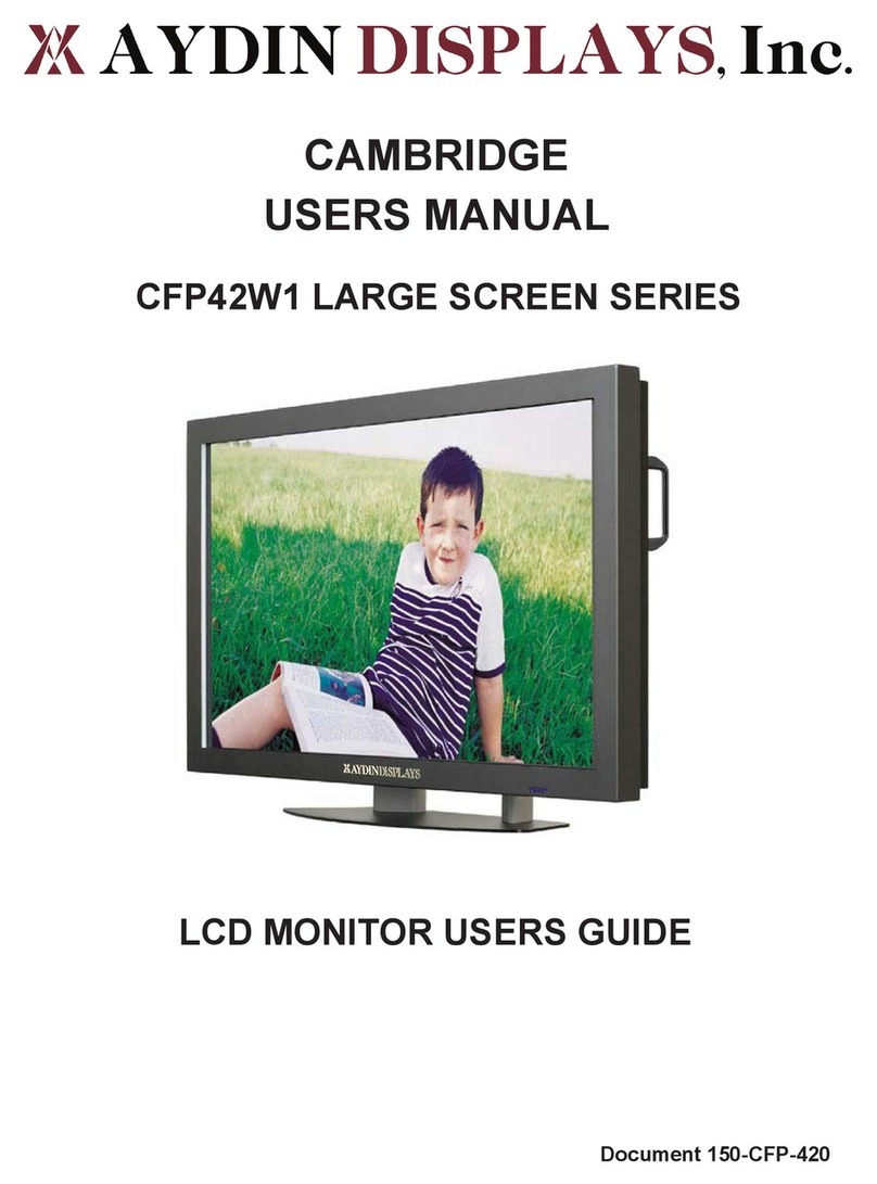 Aydin Displays Cambridge CFP42W1 User manual Aydin Displays Cambridge CFP42W1 User manual