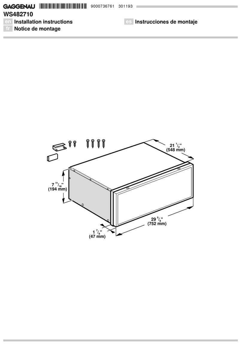 Gaggenau WS482710 User manual