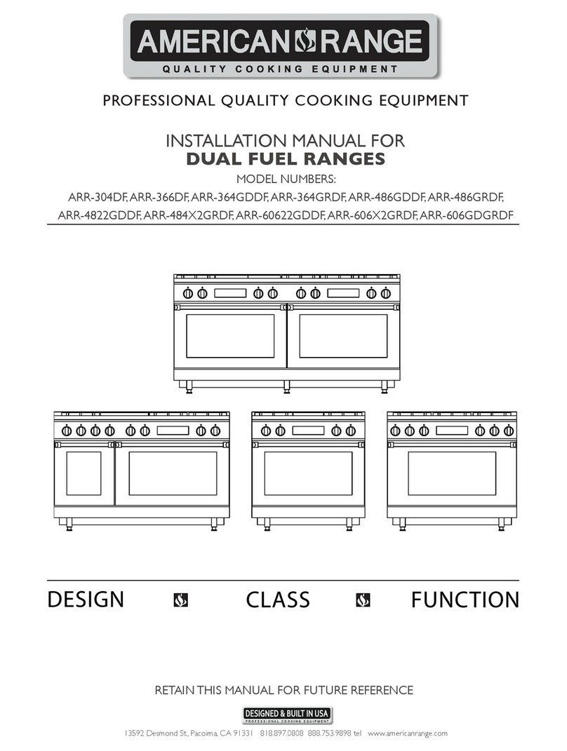 American Range ARR-304DF installation manual American Range ARR-304DF installation manual