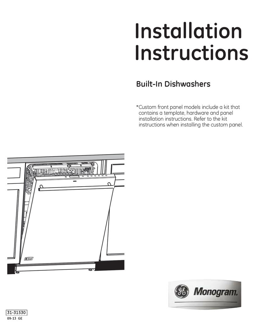 Monogram Built-In Dishwashers installation instructions