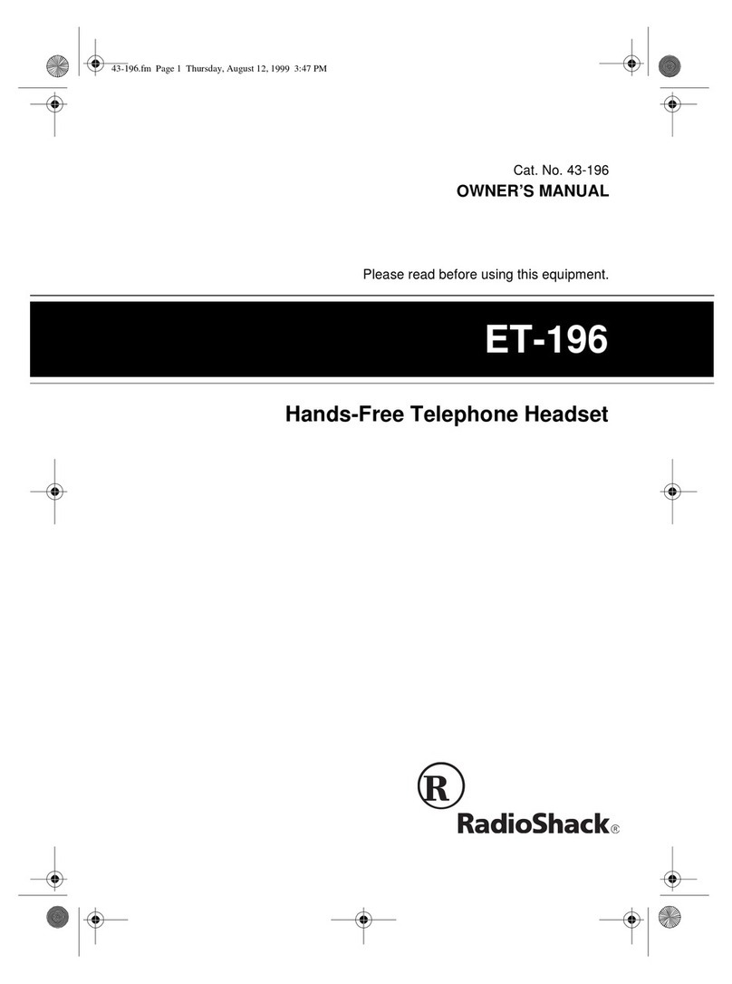 Radio Shack ET-196 User manual