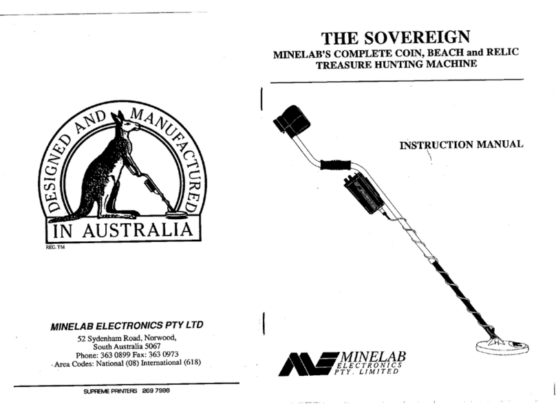 Minelab The Sovereign instruction manual