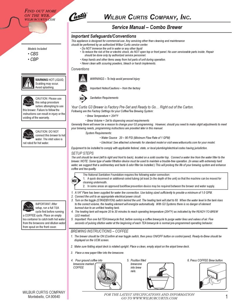 Wilbur Curtis Company CBS Service manual Wilbur Curtis Company CBS Service manual