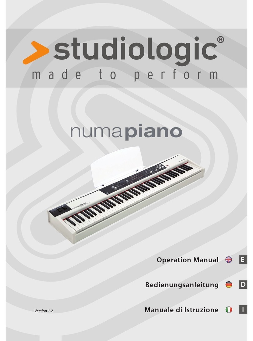 Studio Logic Numa Piano User manual Studio Logic Numa Piano User manual