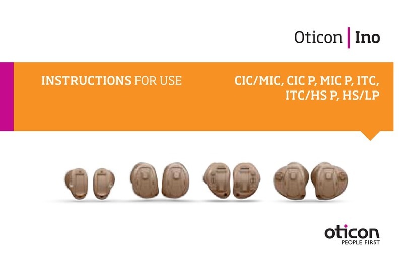 oticon CIC/MIC Instructions for use