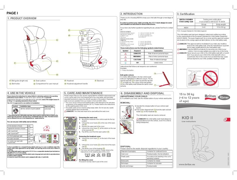 Britax KID II User manual