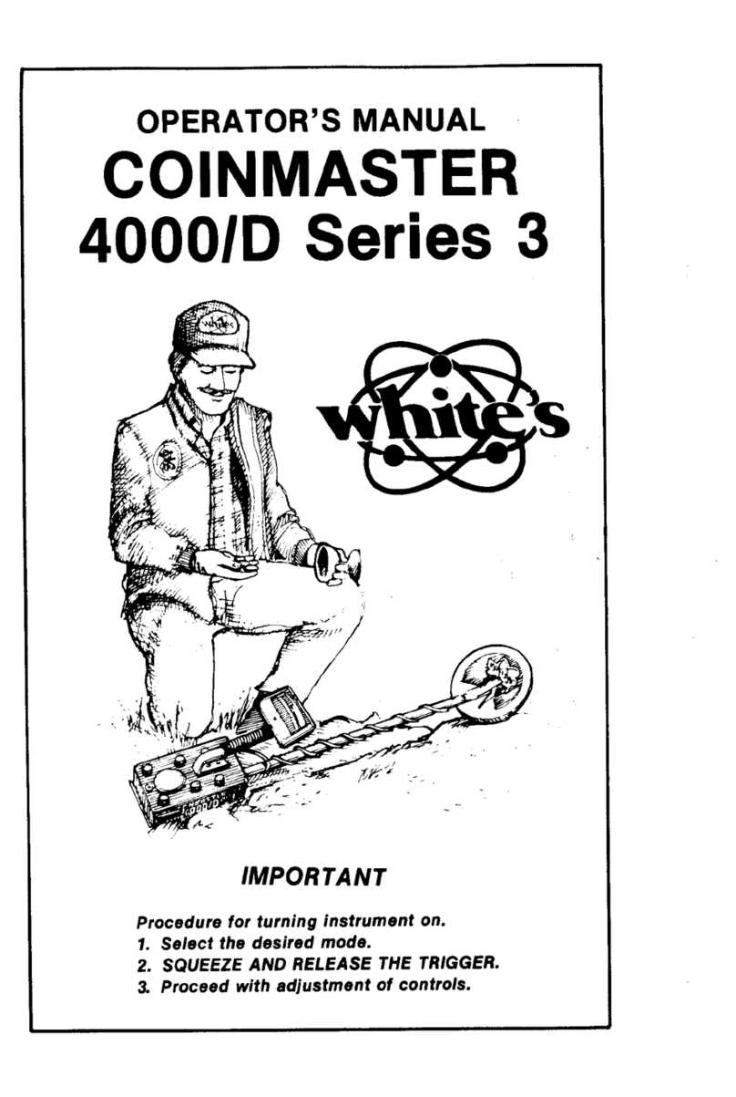 Whites Coinmaster 4000/D Series 3 User manual