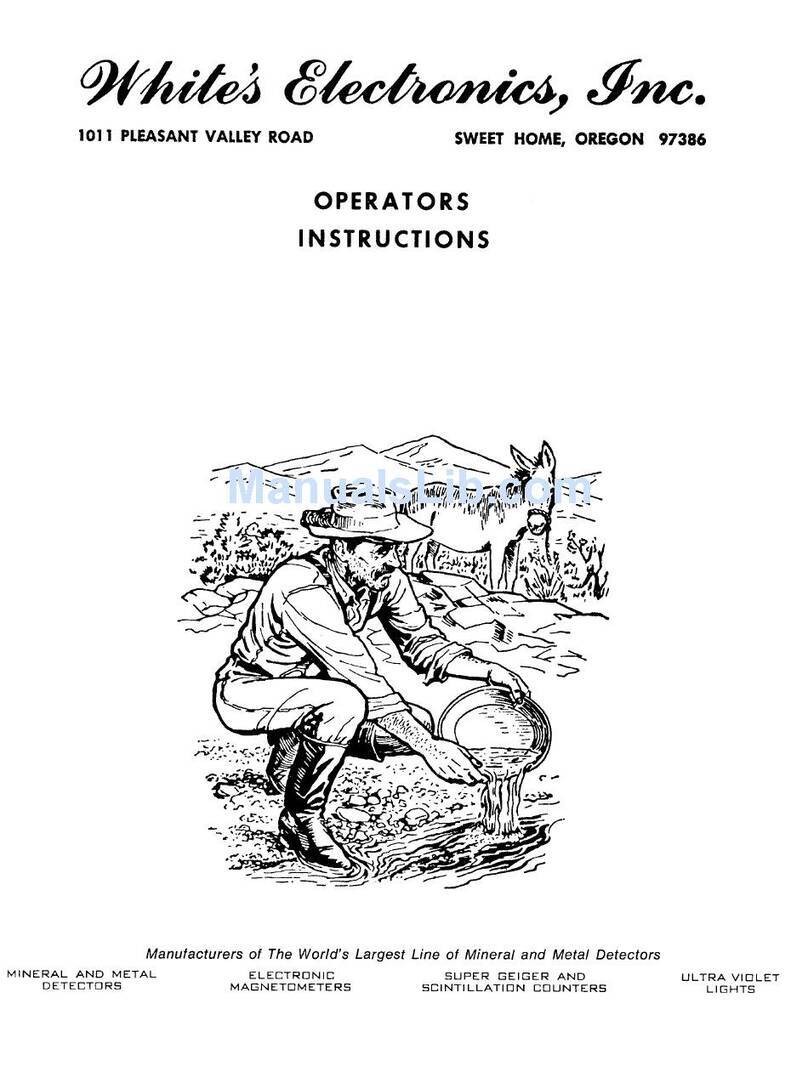 White’s Electronics Coinmaster V Supreme Operator instructions