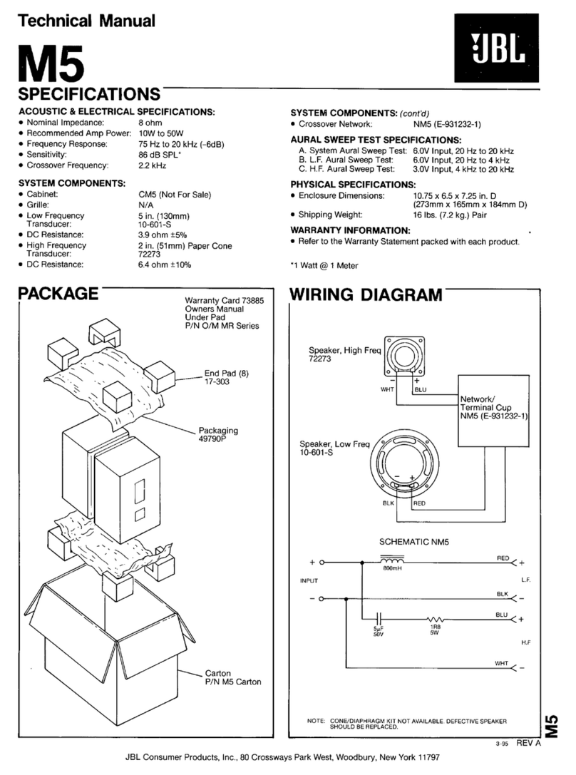 JBL M5 User manual