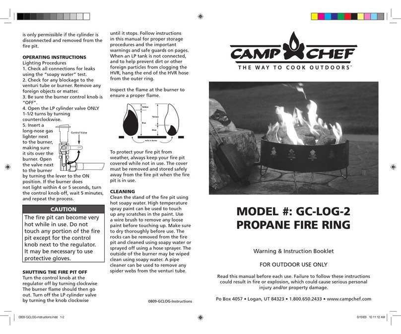 Camp Chef GC-lOG-2 Warning & instruction