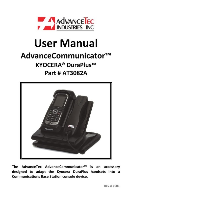 AdvanceTec KYOCERA DuraPlus AT3082A  user manual