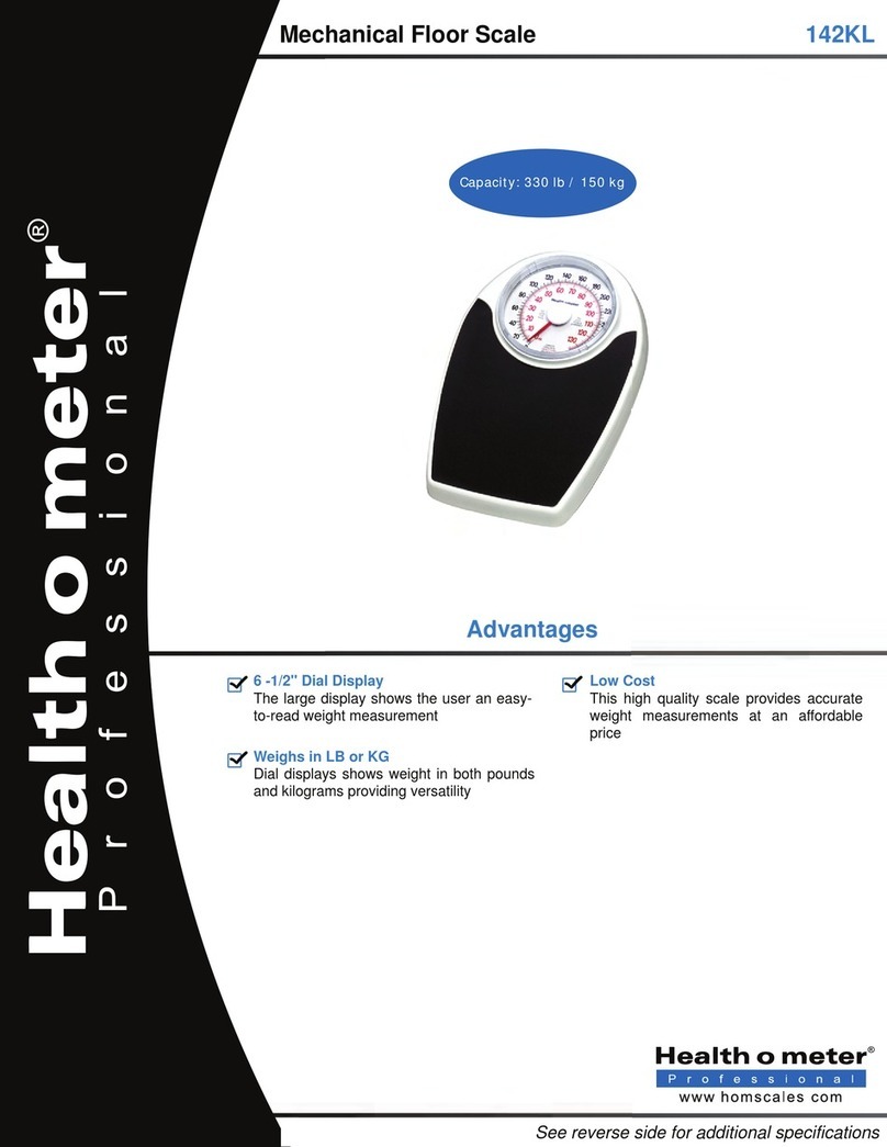 Health O Meter 142KL user manual