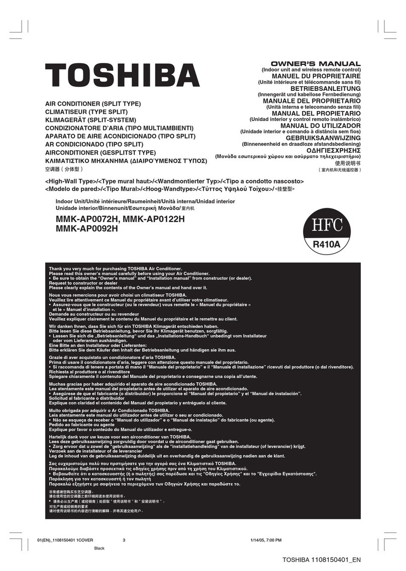 Toshiba MMK-AP0072H User manual