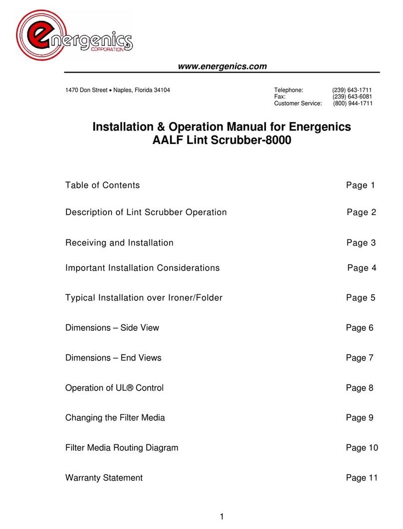 Energenics 8000 Installation and operation manual Energenics 8000 Installation and operation manual
