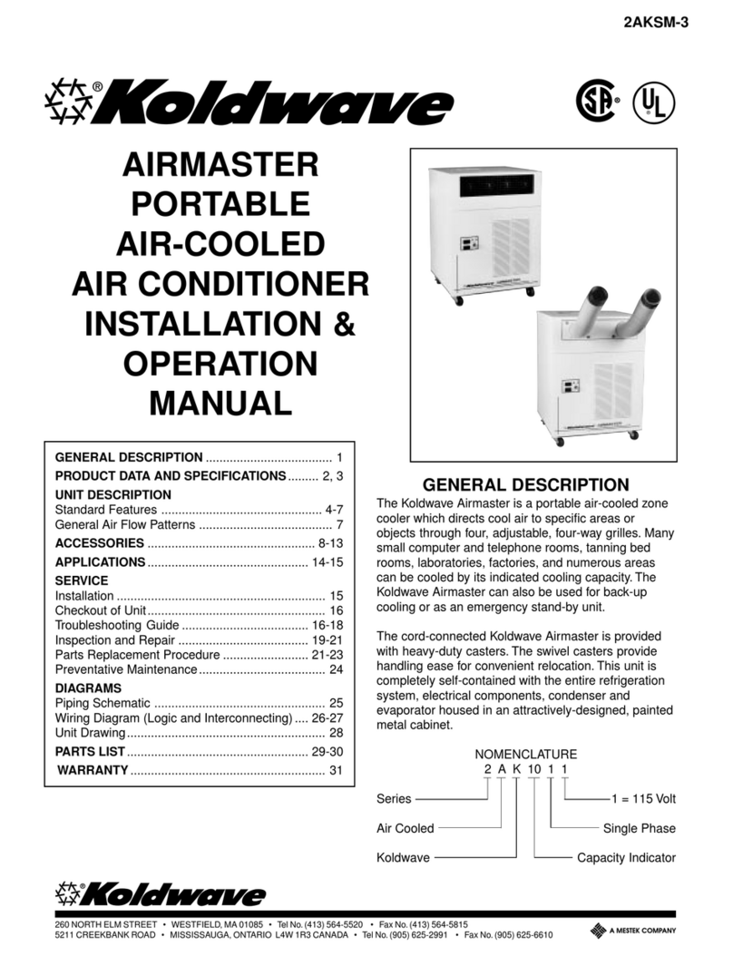 Koldwave AIRMASTER 2AK1011 User manual Koldwave AIRMASTER 2AK1011 User manual