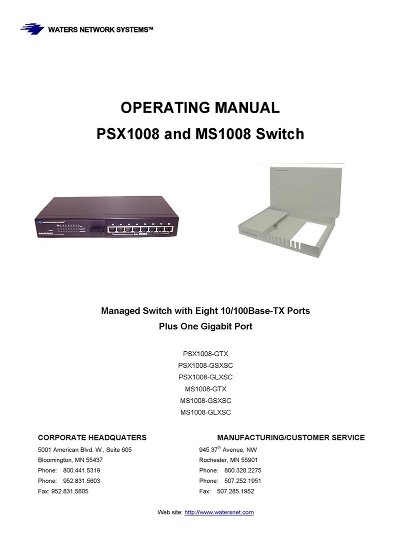 Waters Network Systems PSX1008-GTX User manual