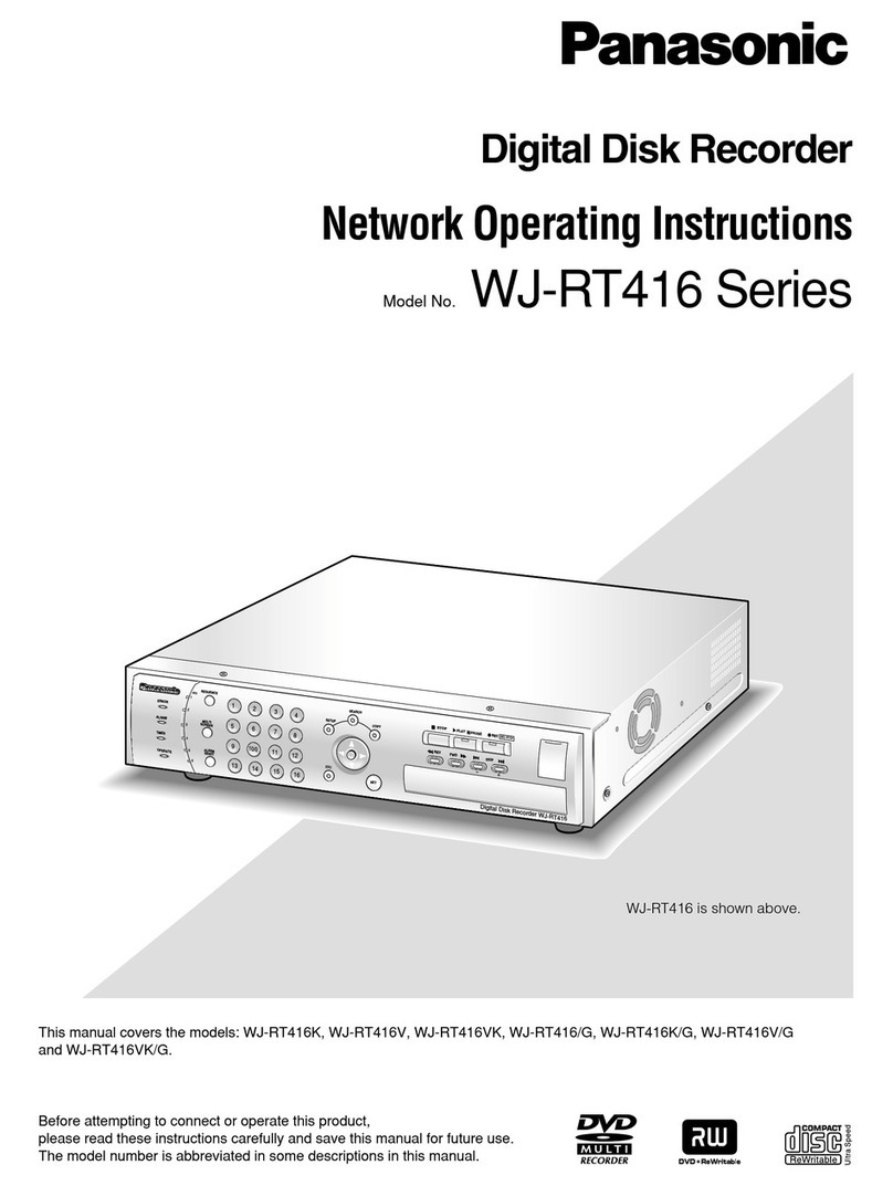 Panasonic WJRT416 - 16CH DIGITAL RECORDER User manual