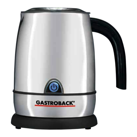 Gastroback Easy Cino Plus Assembly instructions