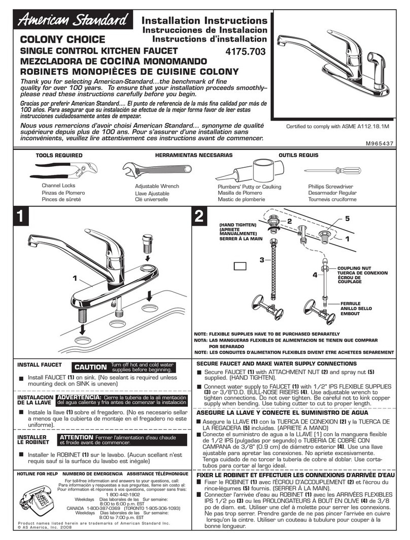 American Standard 4175.703 installation instructions American Standard 4175.703 installation instructions