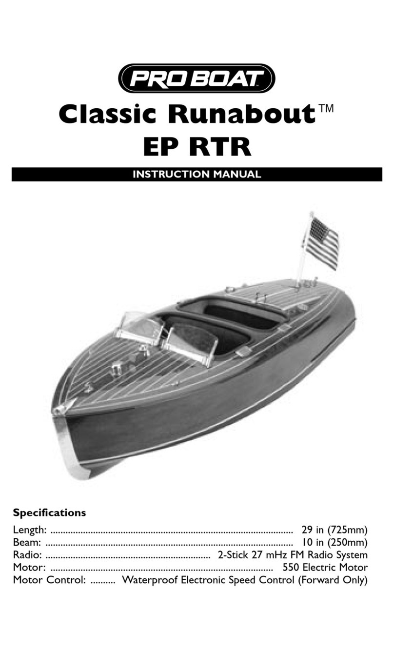 Pro Boat Classic Runabout EP RTR instruction manual