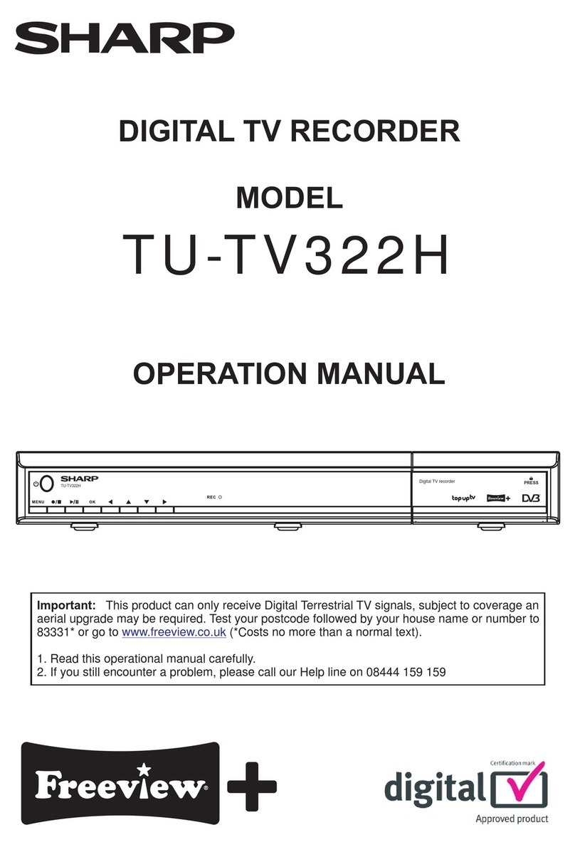 Sharp TU-TV322H Operation manual