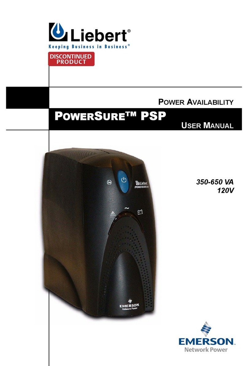Liebert PowerSure PSP user manual