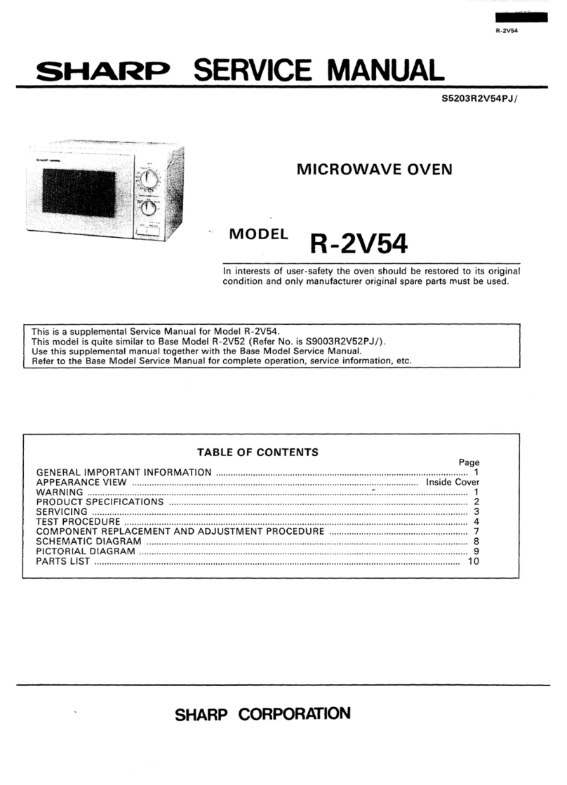 Sharp R-2V54 User manual
