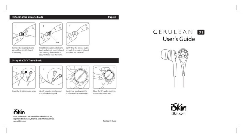 ISkin CERULEAN X1 User manual